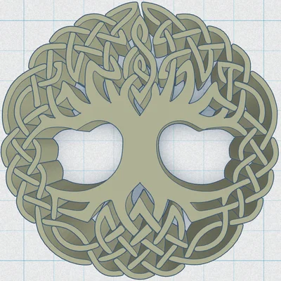 Khay lót ly Celtic / Norse - Cây Sự Sống 28