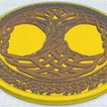 Đế lót ly Celtic / Norse - Cây Sự Sống 27 - Thumbnail 1