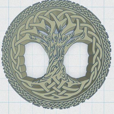 Đế lót ly Celtic / Norse - Cây Sự Sống 27
