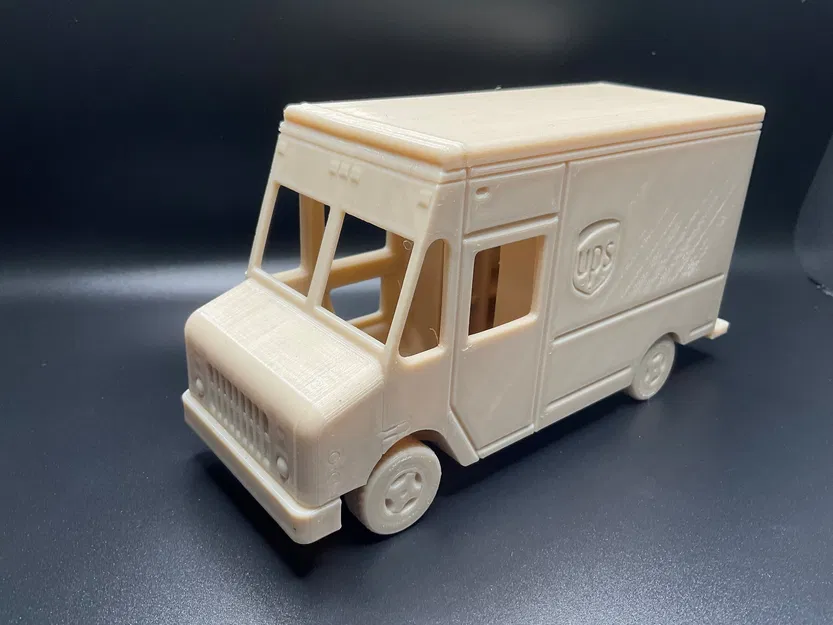 Mô hình xe tải UPS in liền Xoay được - Image 1