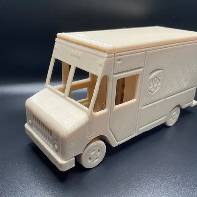 Mô hình xe tải UPS in liền Xoay được