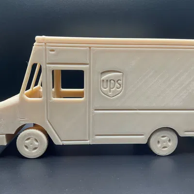 Mô hình xe tải UPS in liền Xoay được
