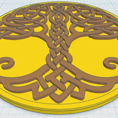 Tấm lót ly "Celtic / Norse - Cây Sự Sống 23"