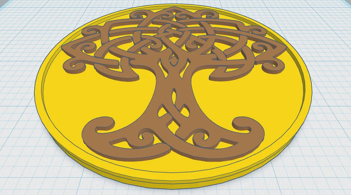 Đế lót ly Cây Sự Sống Celtic / Norse 21 - Image 1