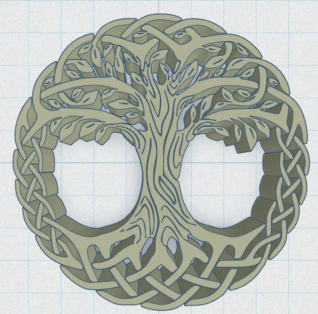 Mặt Đế Chén Celtic / Norse - Cây Sự Sống 19 - Image 2