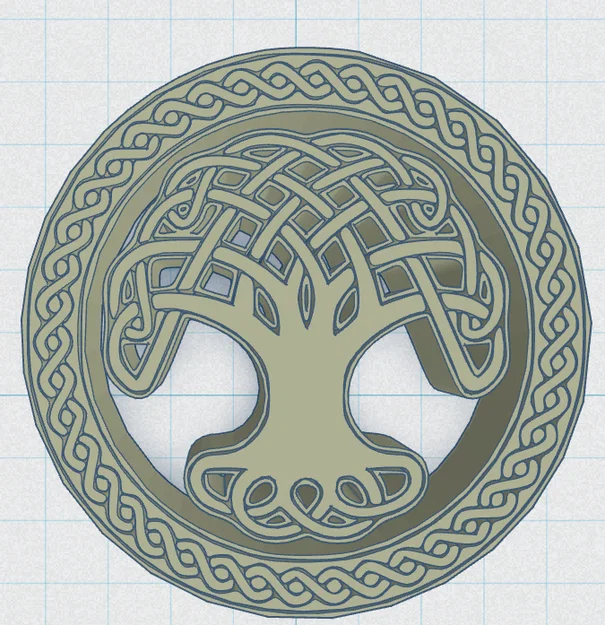 Đế lót ly Celtic / Norse - Cây Sự Sống 16 - Image 2