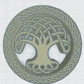 Đế lót ly Celtic / Norse - Cây Sự Sống 16 - Thumbnail 2