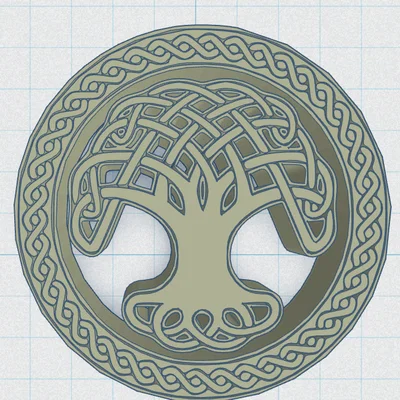 Đế lót ly Celtic / Norse - Cây Sự Sống 16