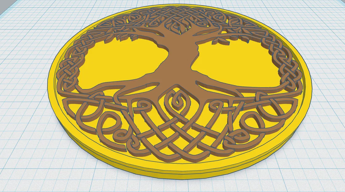 Celtic / Norse - Cây Sự Sống Đế Lót Ly 17 - Image 1