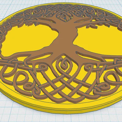 Celtic / Norse - Cây Sự Sống Đế Lót Ly 17
