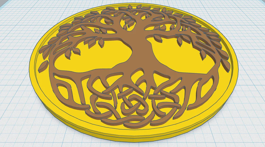 Đế lót ly Cây Sự Sống Celtic / Norse - Image 1