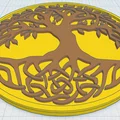 Đế lót ly Cây Sự Sống Celtic / Norse - Thumbnail 1