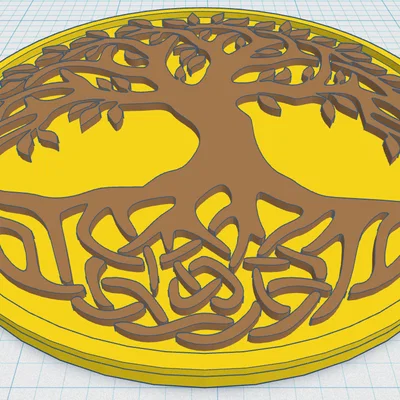 Đế lót ly Cây Sự Sống Celtic / Norse