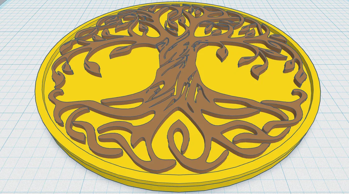 Đế Lót Ly Cây Sự Sống Phong Cách Celtic / Norse (Bản 13) - Image 1