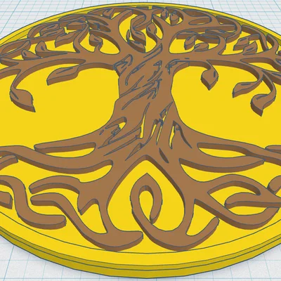 Đế Lót Ly Cây Sự Sống Phong Cách Celtic / Norse (Bản 13)