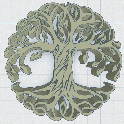 Đế Lót Ly Cây Sự Sống Phong Cách Celtic / Norse (Bản 13)
