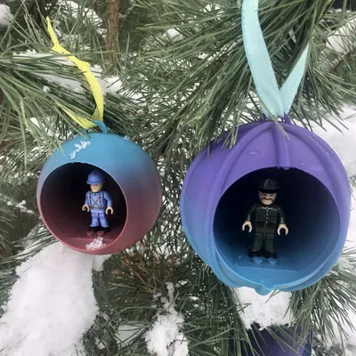 Quả cầu LEGO Giáng sinh, đồ trang trí Giáng sinh bằng gạch LEGO