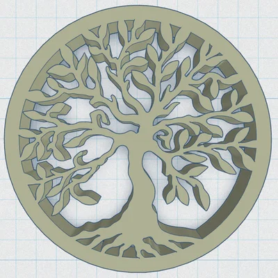 Đế lót ly Celtic / Norse - Cây Sự Sống 7