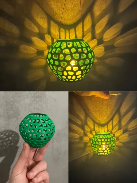 Chân Nến Giáng Sinh Hoa Văn Voronoi Hình Cây Thông - Image 1