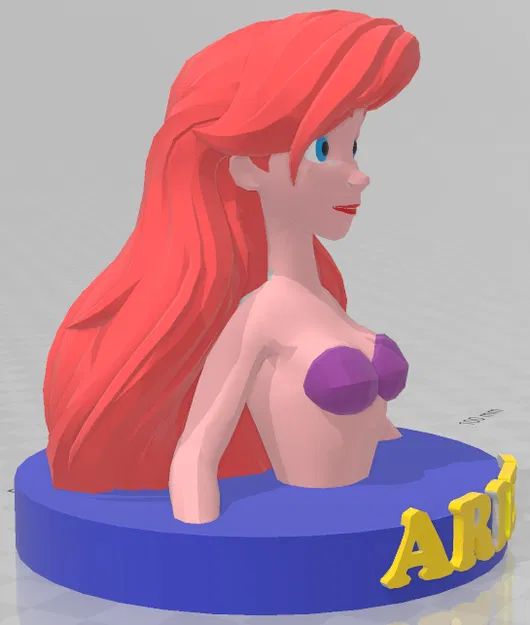 Tượng Ariel - Nàng Tiên Cá Phiên Bản Low Poly - Image 3