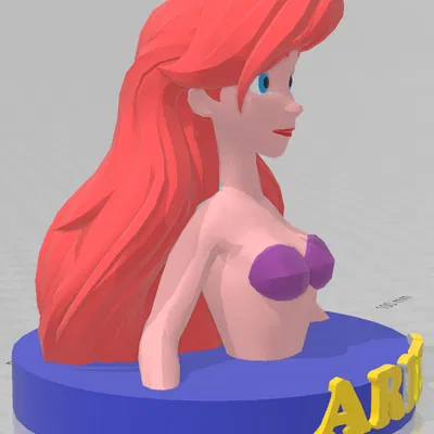 Tượng Ariel - Nàng Tiên Cá Phiên Bản Low Poly