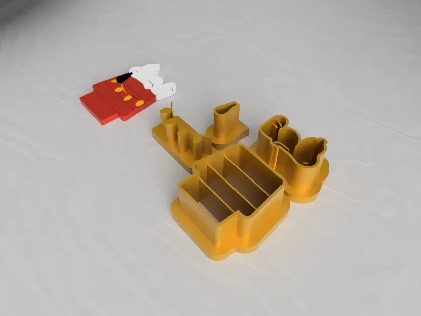 Khuôn Cắt Đất Sét Làm Bông Tai Snoopy Giáng Sinh - Image 3