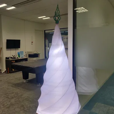 Chóp cây thông Noel xoắn ốc / Đồ trang trí Giáng sinh