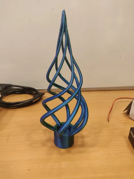 Chóp cây thông Noel xoắn ốc / Đồ trang trí Giáng sinh - Image 3