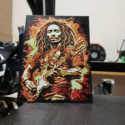 Bob Marley Hueforge Sơn bằng Filament