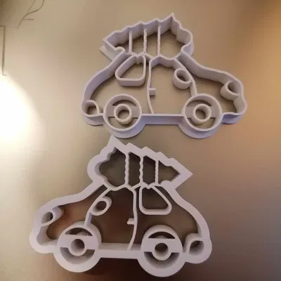 Khuôn Cắt Bánh Quy Hình Xe Hơi Có Cây Thông