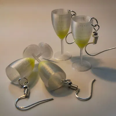 Bông Tai Ly Rượu Sâm-panh