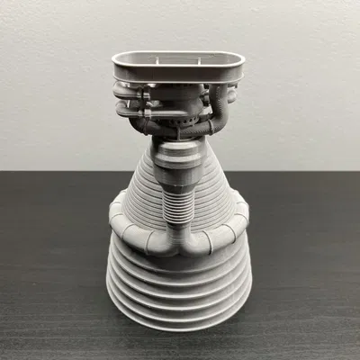Mô hình 3D Động cơ F-1 Tên lửa Saturn V