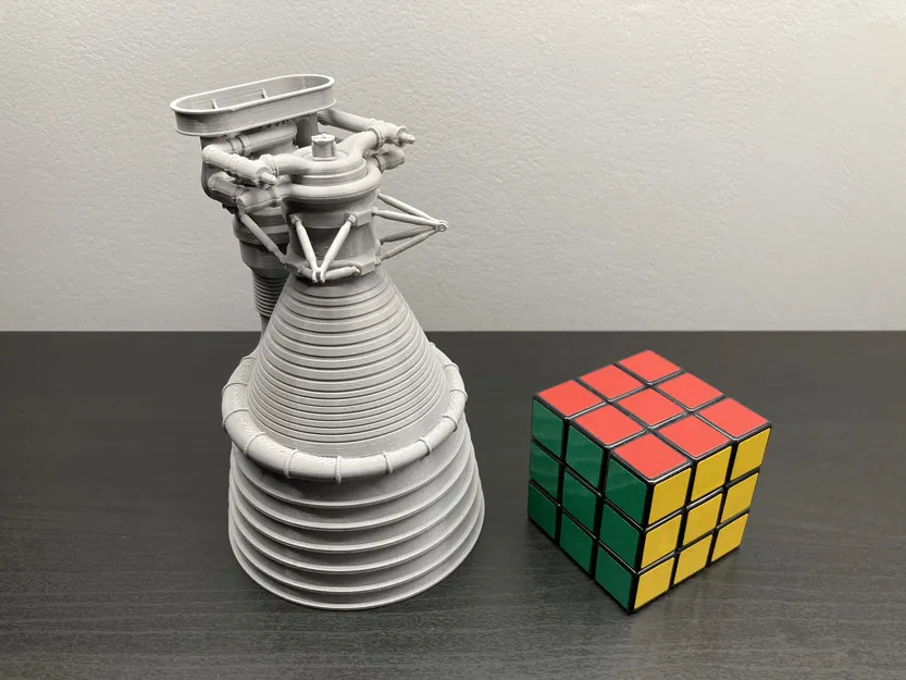 Mô hình 3D Động cơ F-1 Tên lửa Saturn V - Image 5