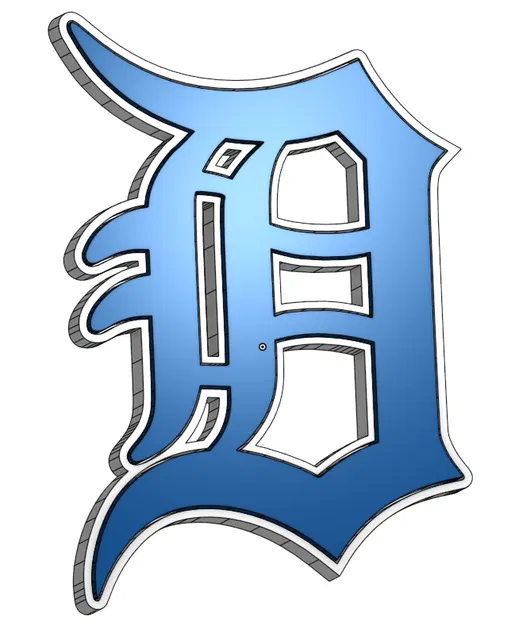 Logo Detroit Tigers - Gắn sẵn nam châm - Image 1
