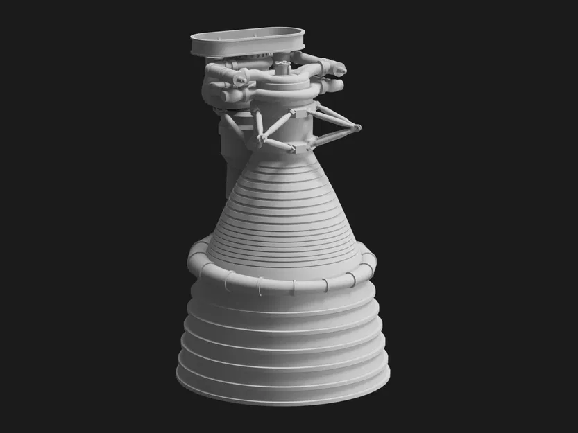 Mô hình 3D Động cơ F-1 Tên lửa Saturn V - Image 6