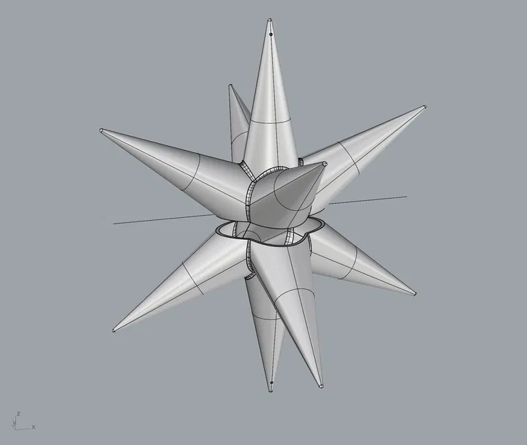 Sao Giáng Sinh 3D Đường Kính 202mm 10 Cánh - Image 2