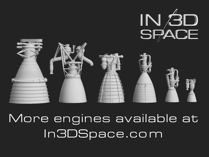 Mô hình 3D Động cơ F-1 Tên lửa Saturn V - Image 11