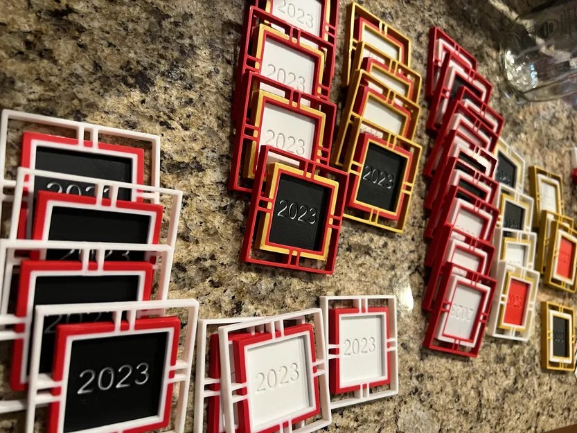 Khung Giáng Sinh 2 Màu Siêu Dễ In Cho Cây Thông Noel 1 3/4"x1 3/4" - Image 3