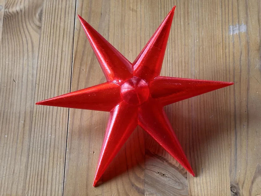 Ngôi Sao Giáng Sinh Đường Kính 202mm Có 6 Cánh - Image 1