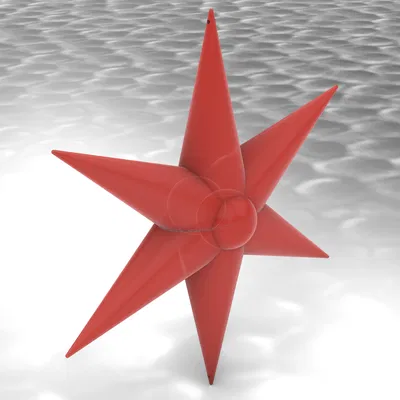 Ngôi Sao Giáng Sinh Đường Kính 202mm Có 6 Cánh