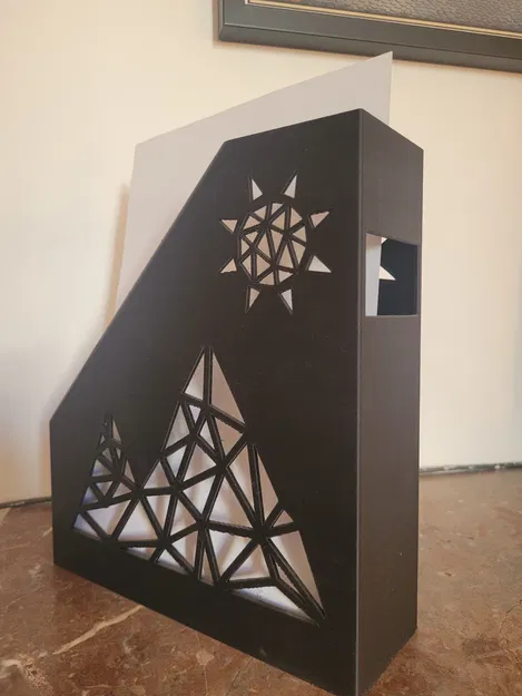 Kệ Đựng Hồ Sơ Đứng - Dãy Núi Đa Giác và Mặt Trời - Image 1