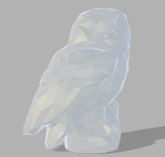 Cú Tuyết (Hedwig) đế bằng LOW POLY 1