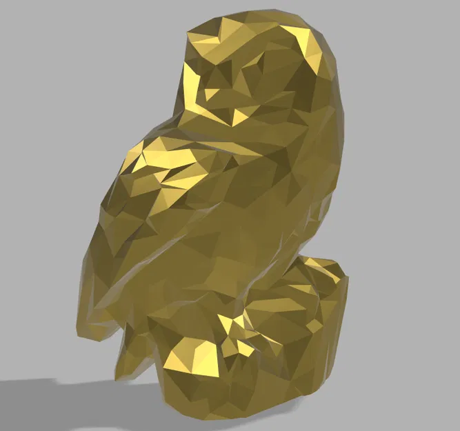 Cú Tuyết (Hedwig) đế bằng LOW POLY - Image 2