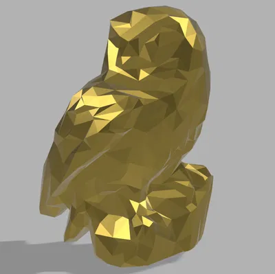 Cú Tuyết (Hedwig) đế bằng LOW POLY