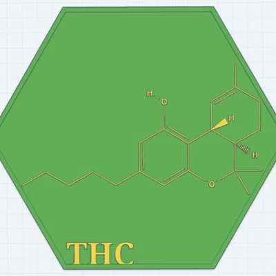 Tranh Phân Tử THC – Mô Hình Hóa Học In 3D (Bản Cập Nhật 2025)