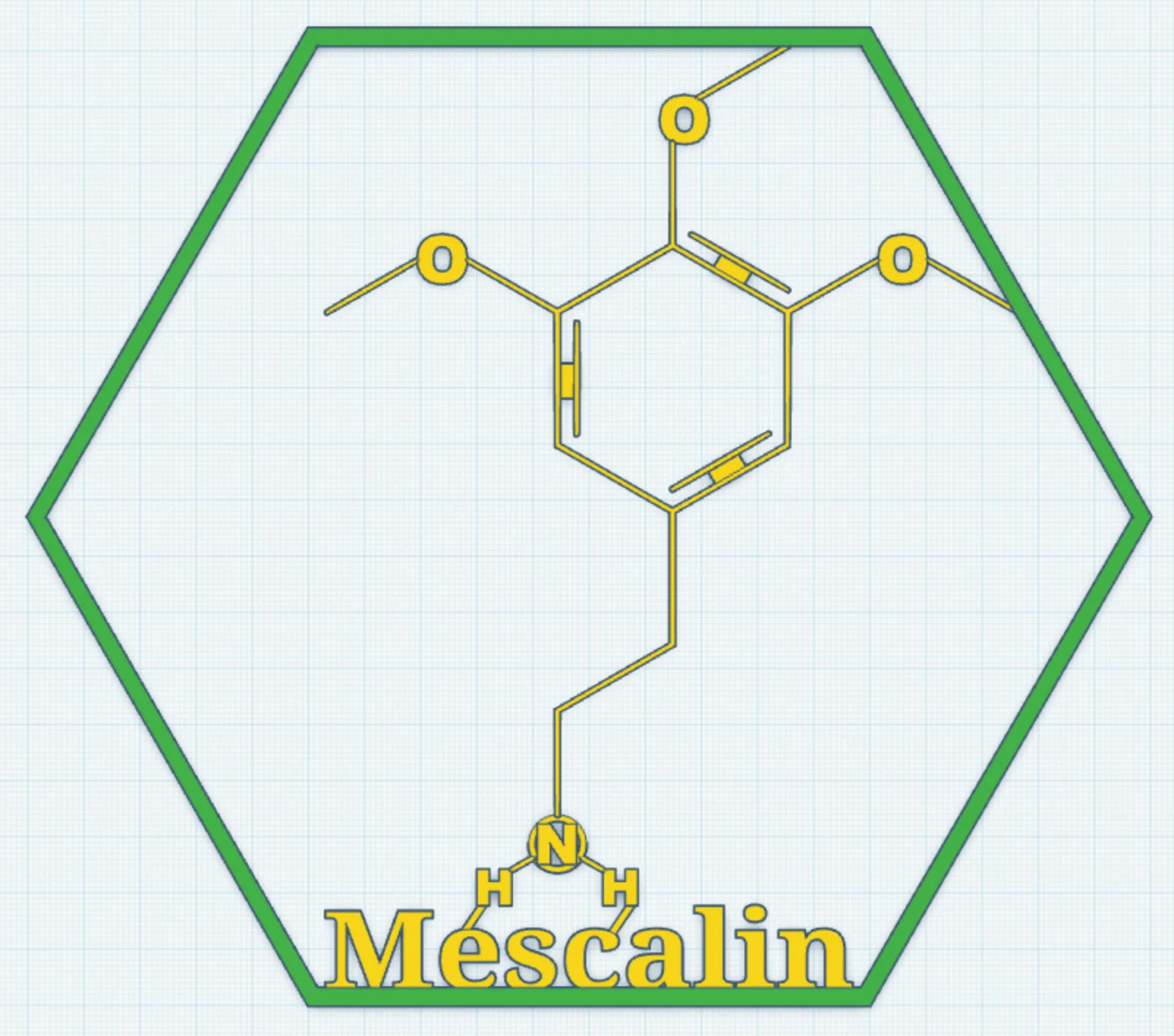 Tranh Treo Tường Phân Tử Mescaline – Cấu Trúc Psychedelic I… 1