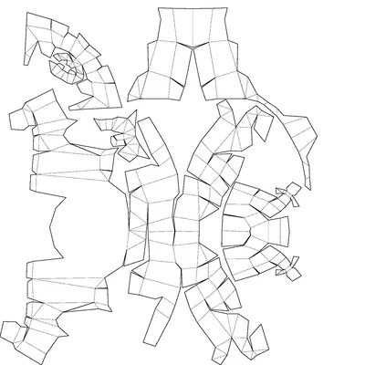 Tượng Gấu Ngồi, Low-poly