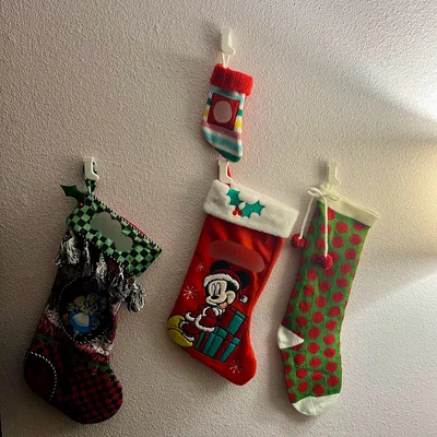 Móc treo vớ Giáng sinh đơn giản (có sẵn keo dán)