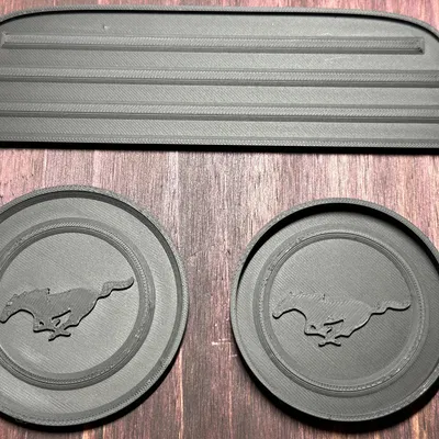 Bộ Bảo Vệ Khay Cốc & Phụ Kiện Mustang 2015 - 2017