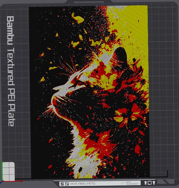 Mô hình tranh mèo 3D bằng PLA Arianeplast - Image 2